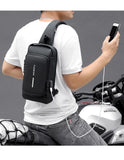 Multifunction Anti Theft USB Messenger Cross Body Travel Sling Chest Bags