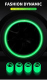 Universal Fluorescent Light Night Glowing Tire Valve Caps For Cars Bikes By cycles