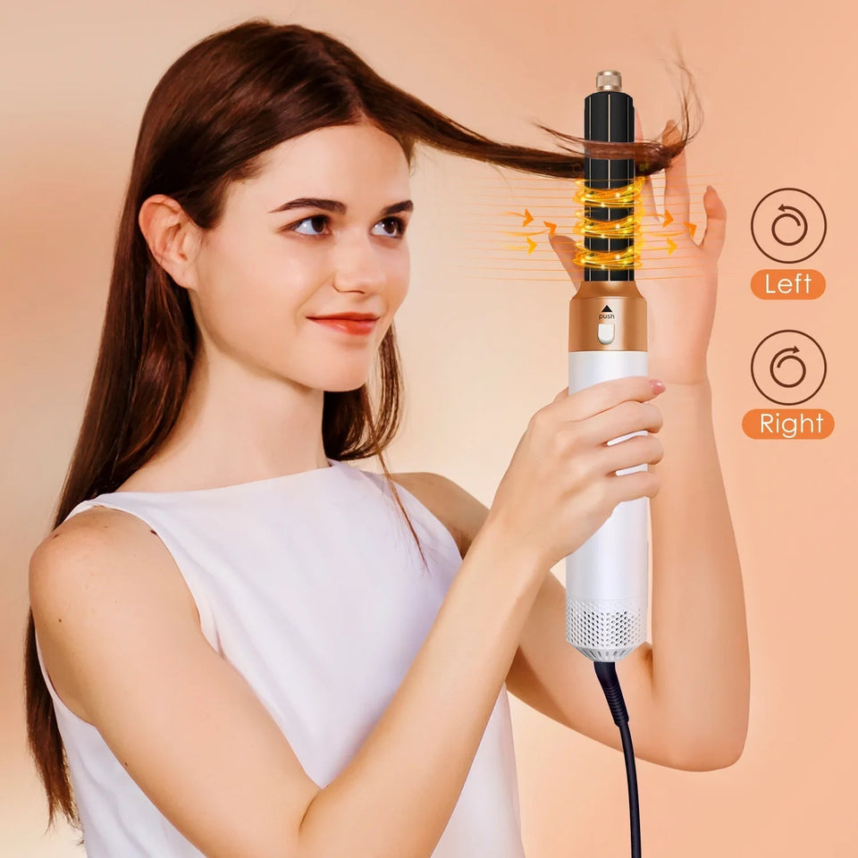 5 in 1 Multifunctional Electric Comb Negative Ion StraightComb Curling Iron Detachable Bruening Brush Hair Dryer